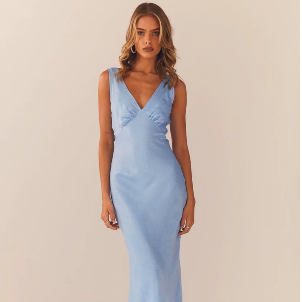 Peppermayo Loren Maxi Dress in Blue NWT